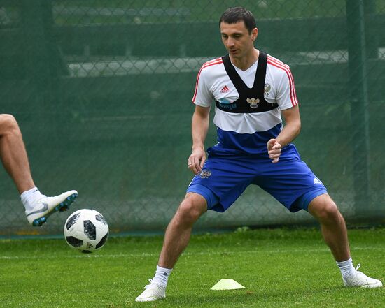 Training session of the Russian national football team
