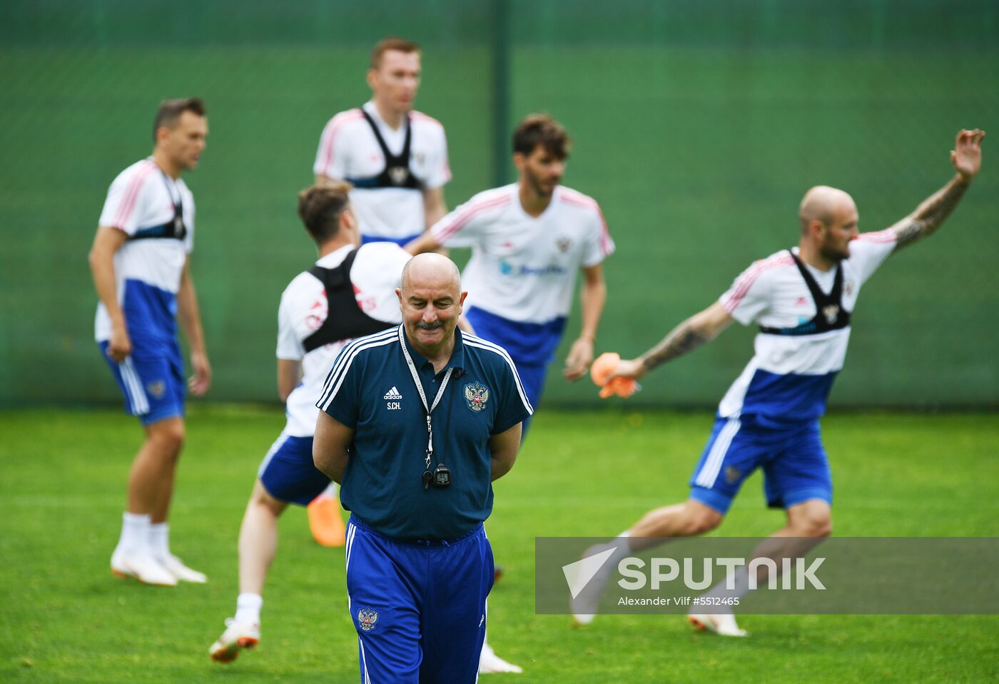 Training session of Russian national football team