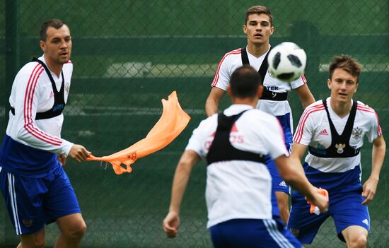 Training session of Russian national football team
