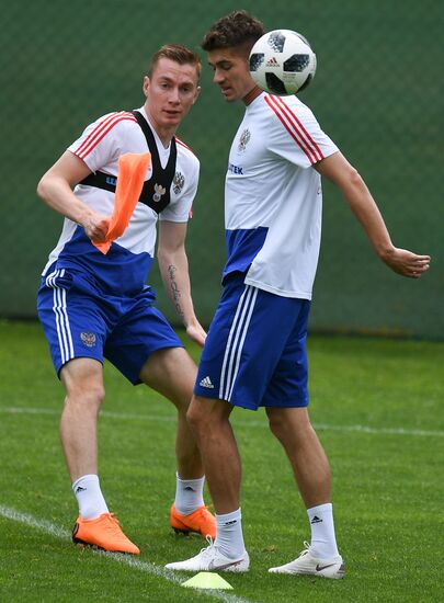Training session of Russian national football team