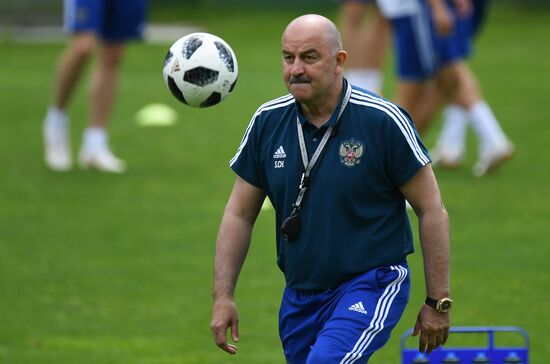 Training session of the Russian national football team