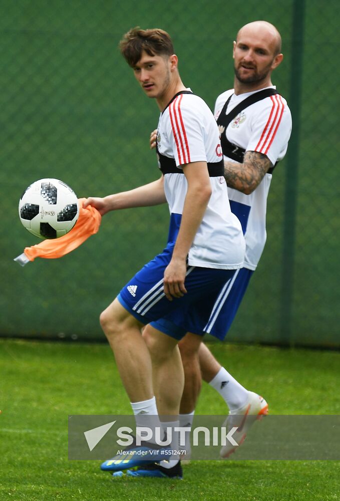 Training session of Russian national football team