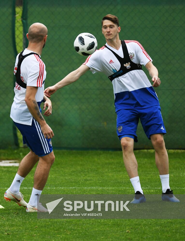 Training session of the Russian national football team