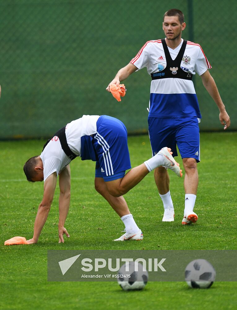 Training session of the Russian national football team