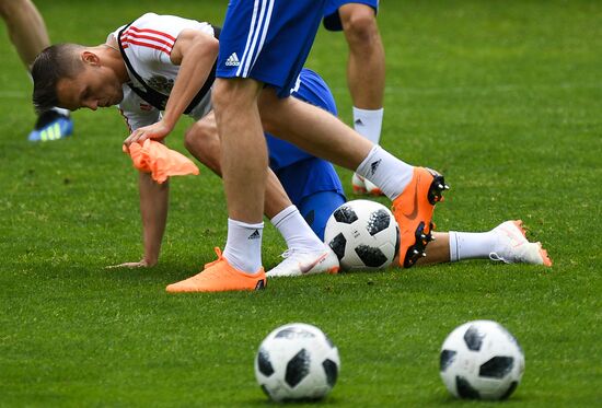 Training session of Russian national football team