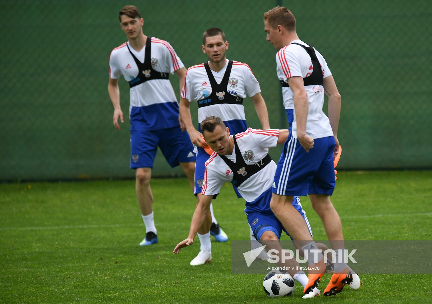 Training session of Russian national football team