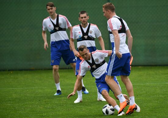 Training session of Russian national football team