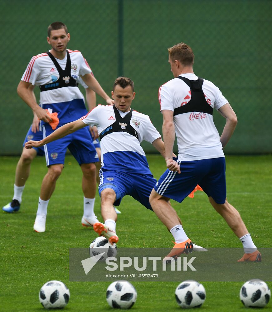 Training session of Russian national football team