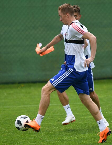 Training session of Russian national football team