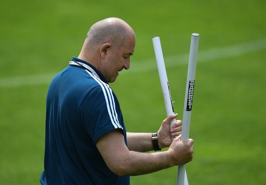 Training session of Russian national football team