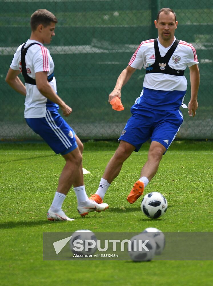 Training session of Russian national football team