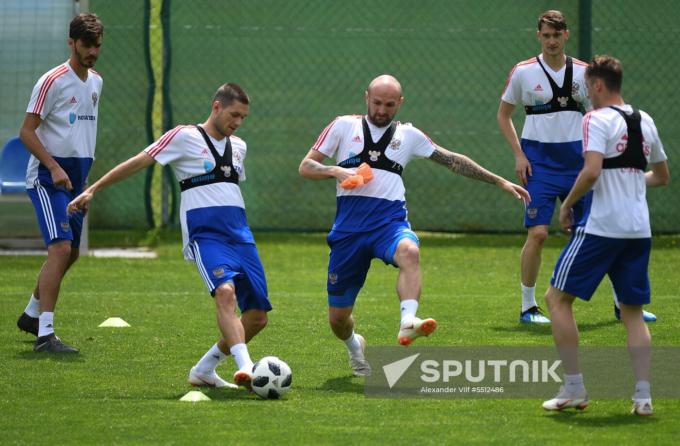 Training session of Russian national football team