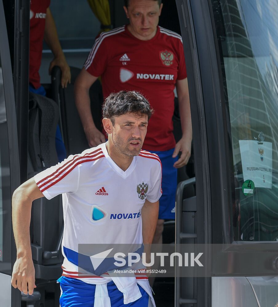 Training session of Russian national football team