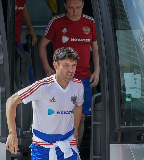 Training session of Russian national football team