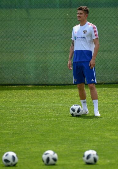 Training session of the Russian national football team