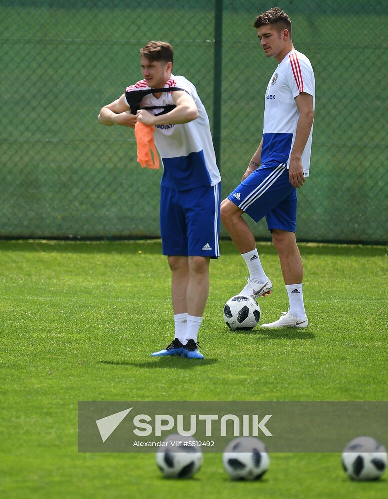 Training session of Russian national football team