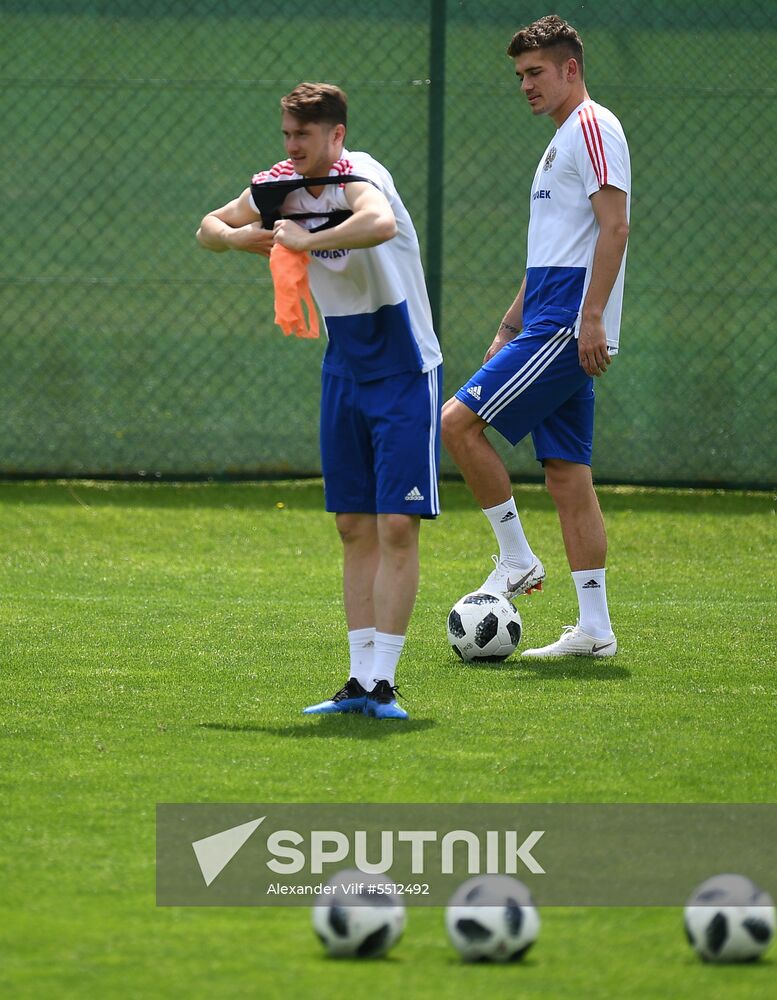 Training session of Russian national football team