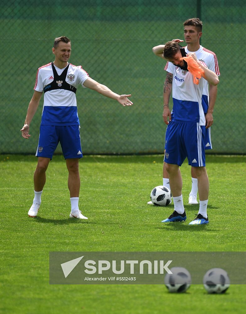 Training session of Russian national football team