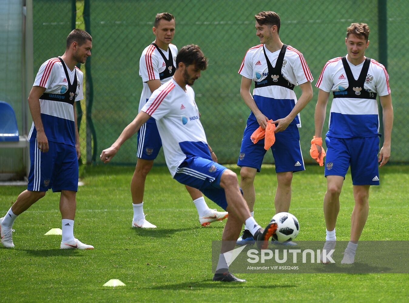 Training session of Russian national football team