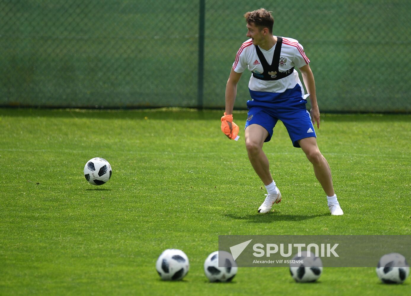 Training session of Russian national football team