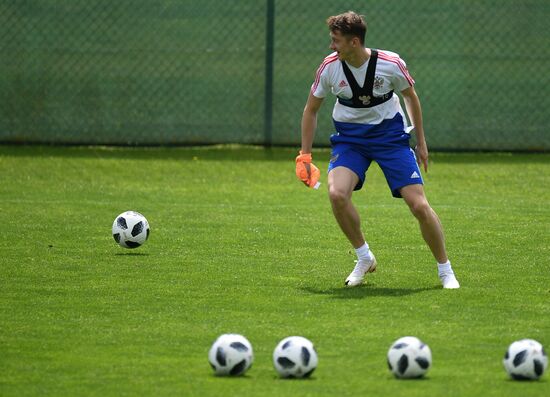 Training session of Russian national football team
