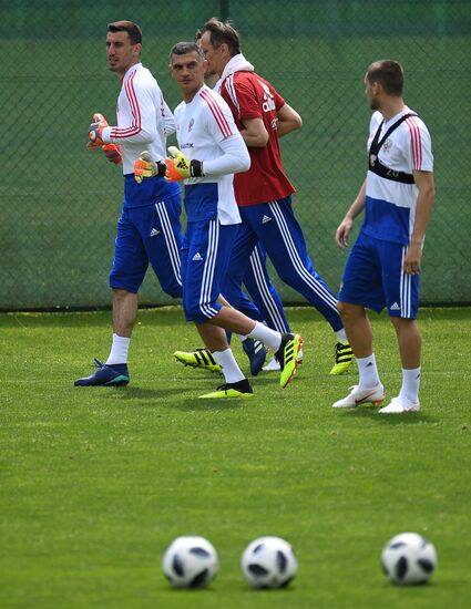 Training session of Russian national football team