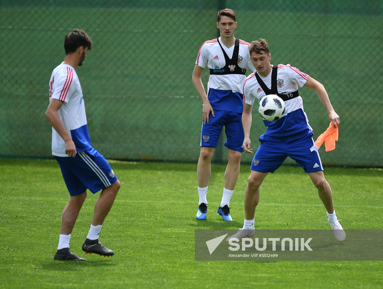 Training session of Russian national football team