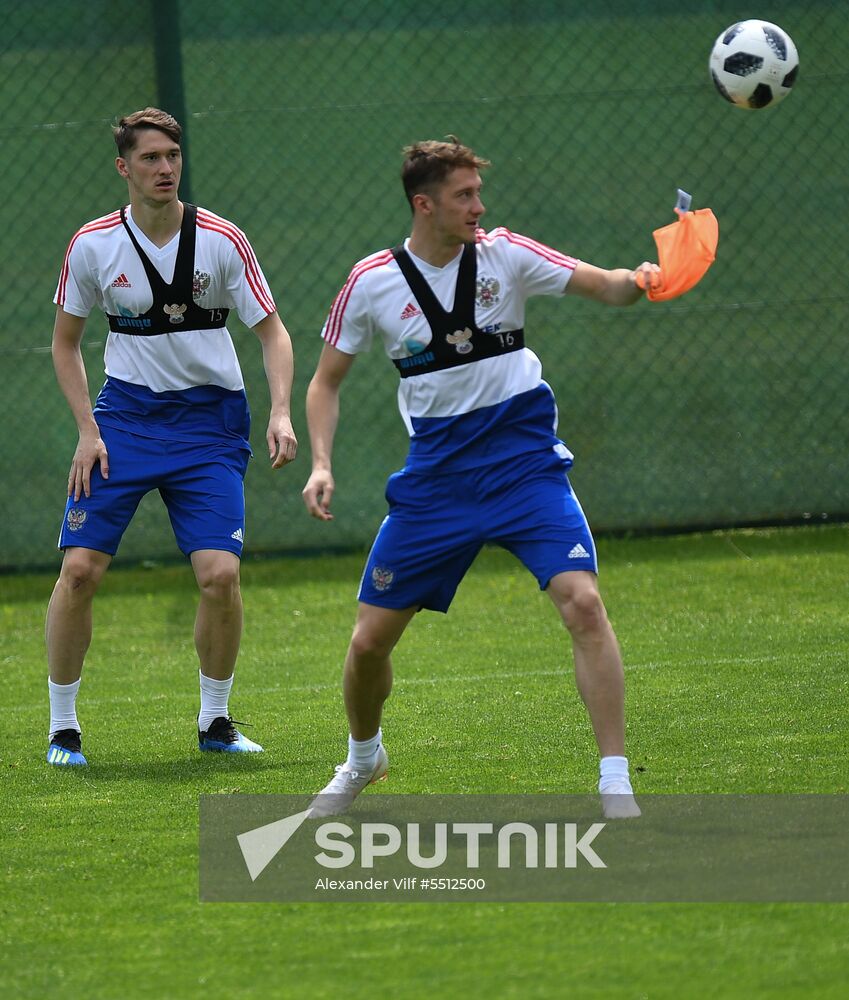 Training session of Russian national football team