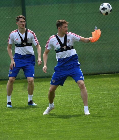 Training session of Russian national football team