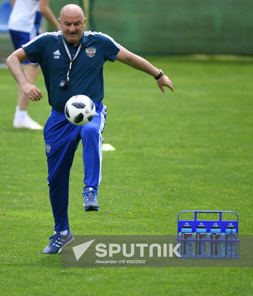 Training session of Russian national football team