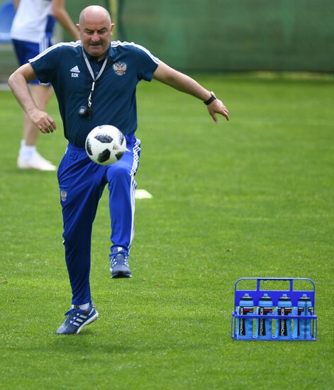 Training session of Russian national football team