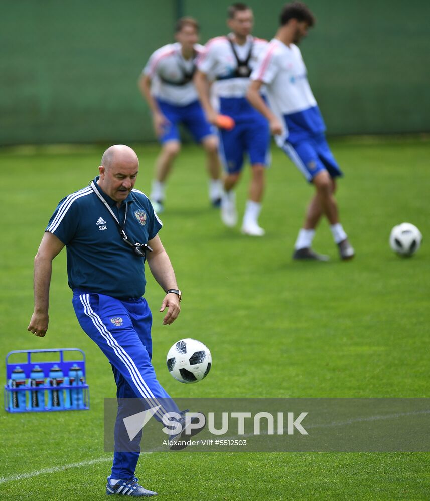Training session of Russian national football team