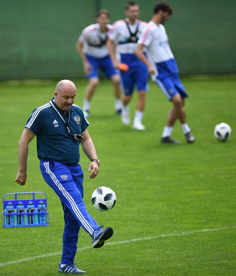 Training session of Russian national football team