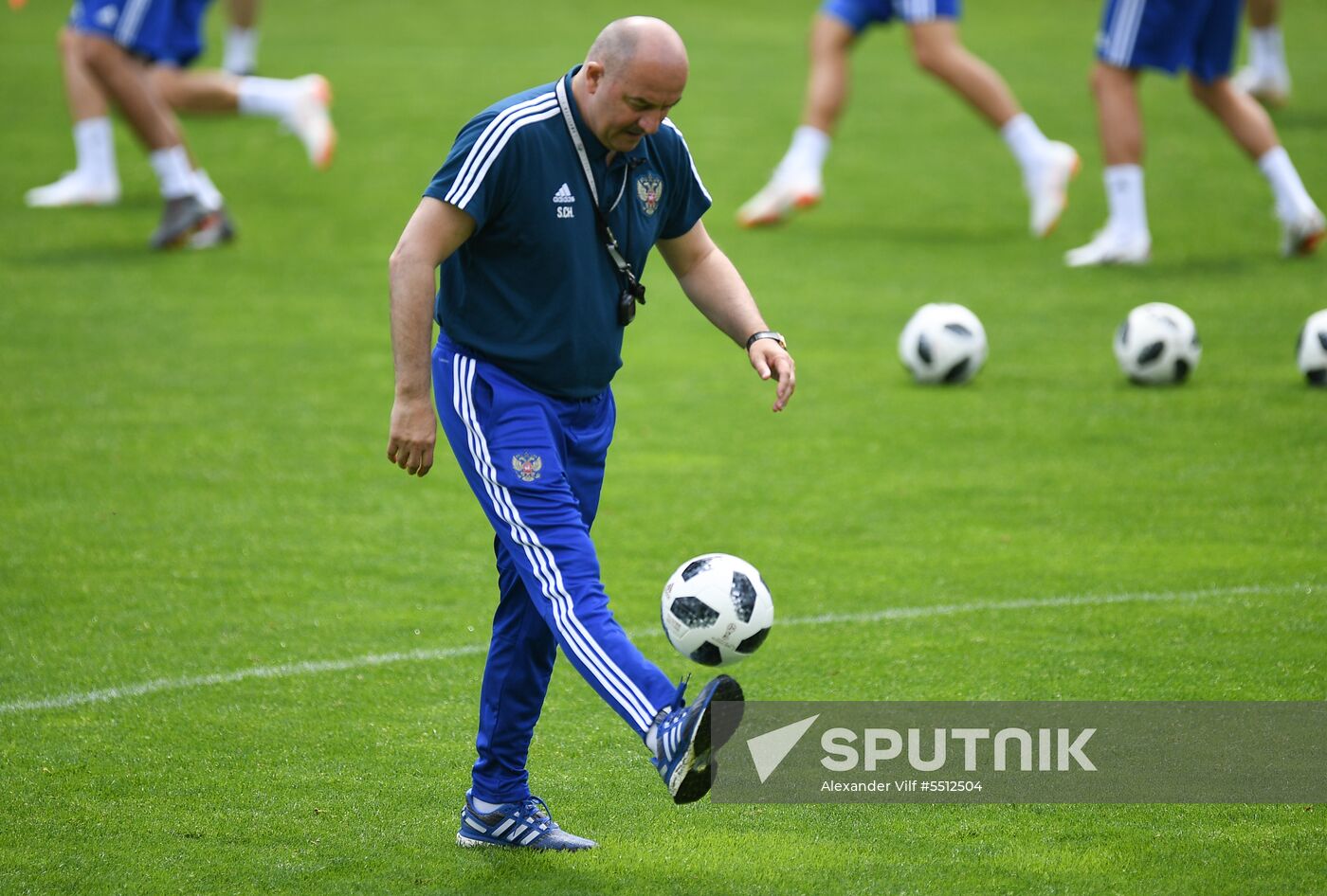 Training session of Russian national football team