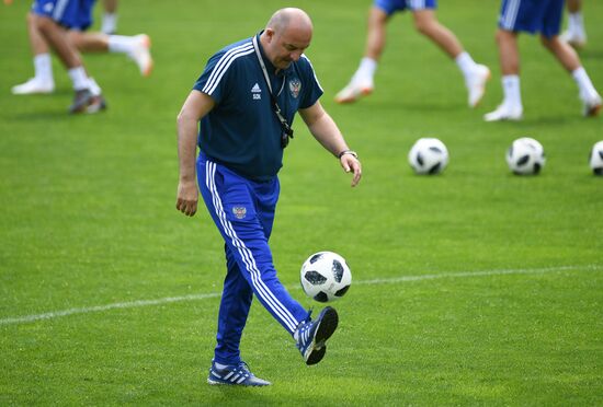Training session of Russian national football team
