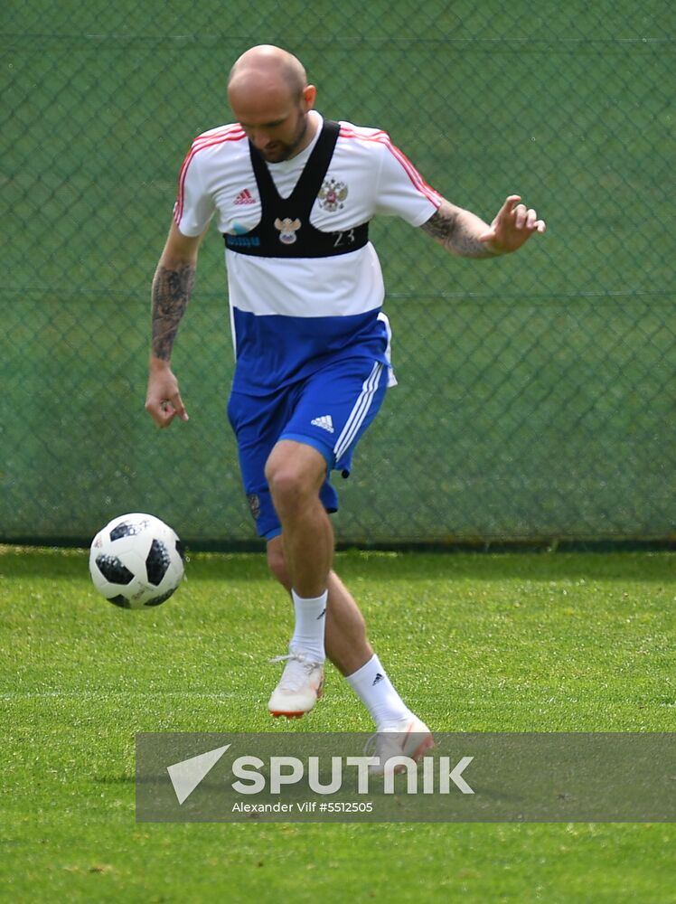 Training session of Russian national football team