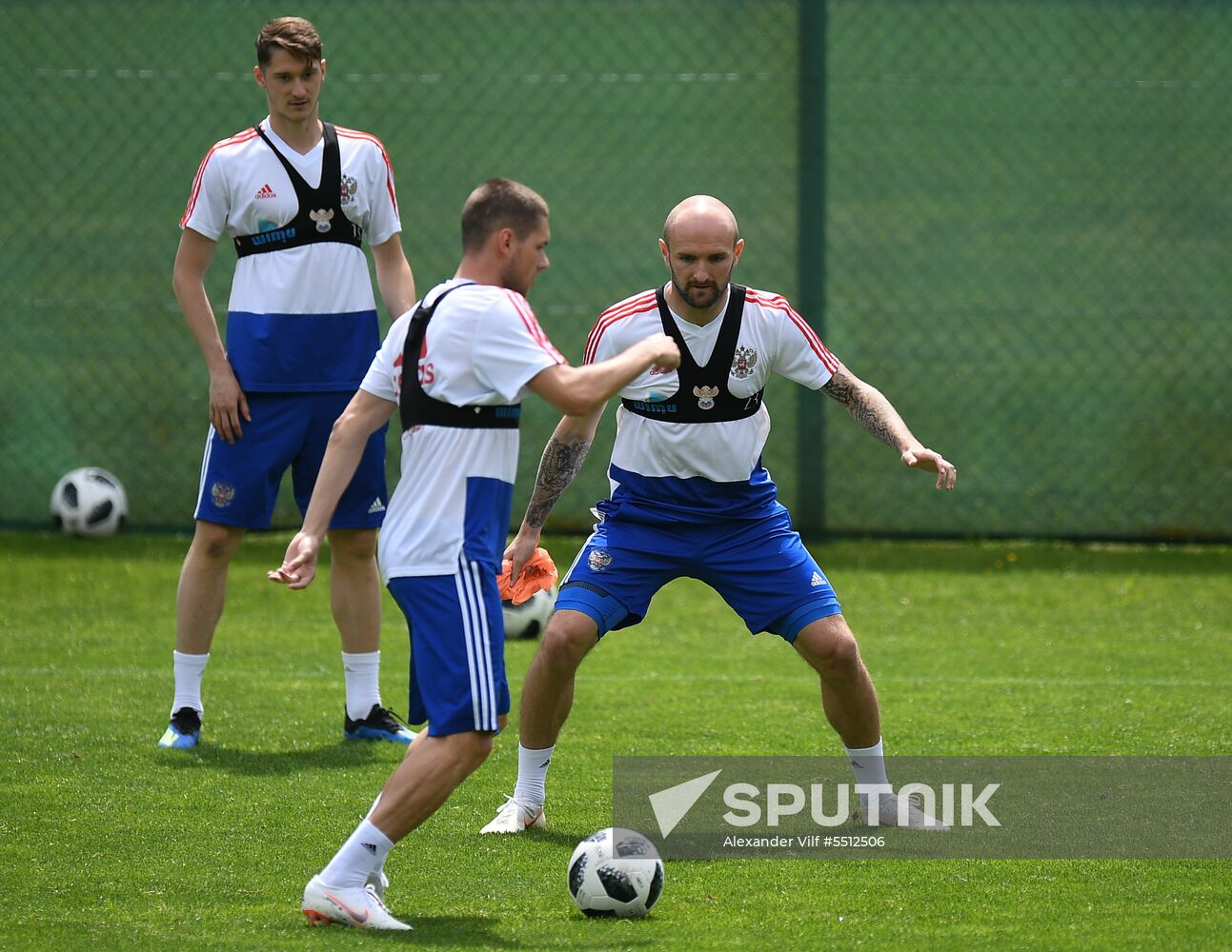 Training session of Russian national football team