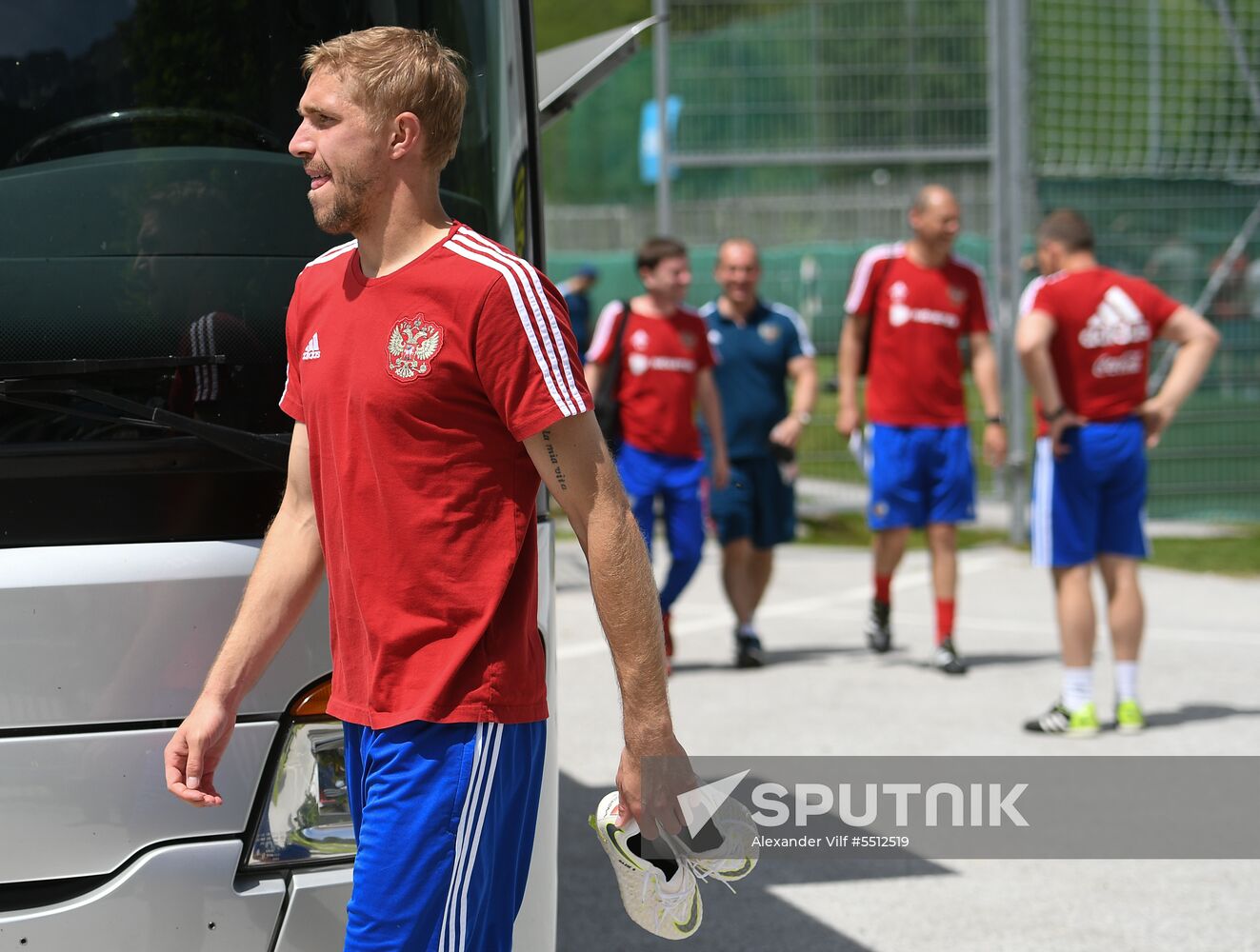 Training session of Russian national football team