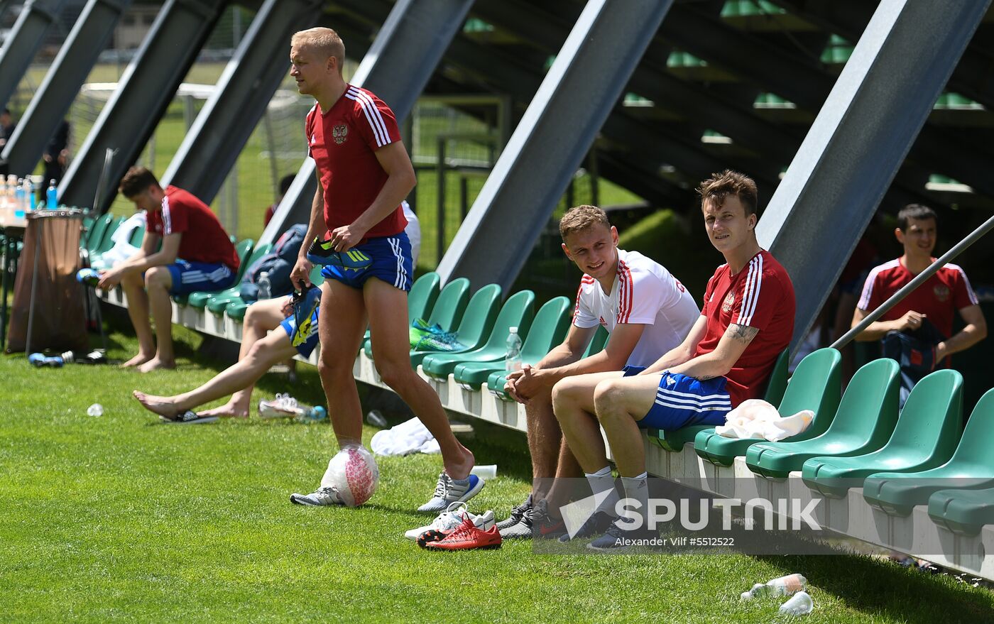Training session of Russian national football team