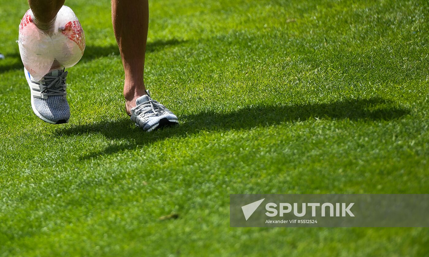 Training session of Russian national football team
