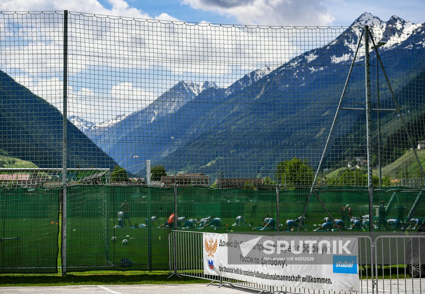 Training session of Russian national football team