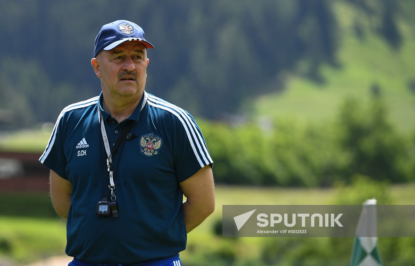 Training session of Russian national football team