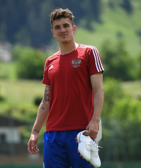 Training session of Russian national football team