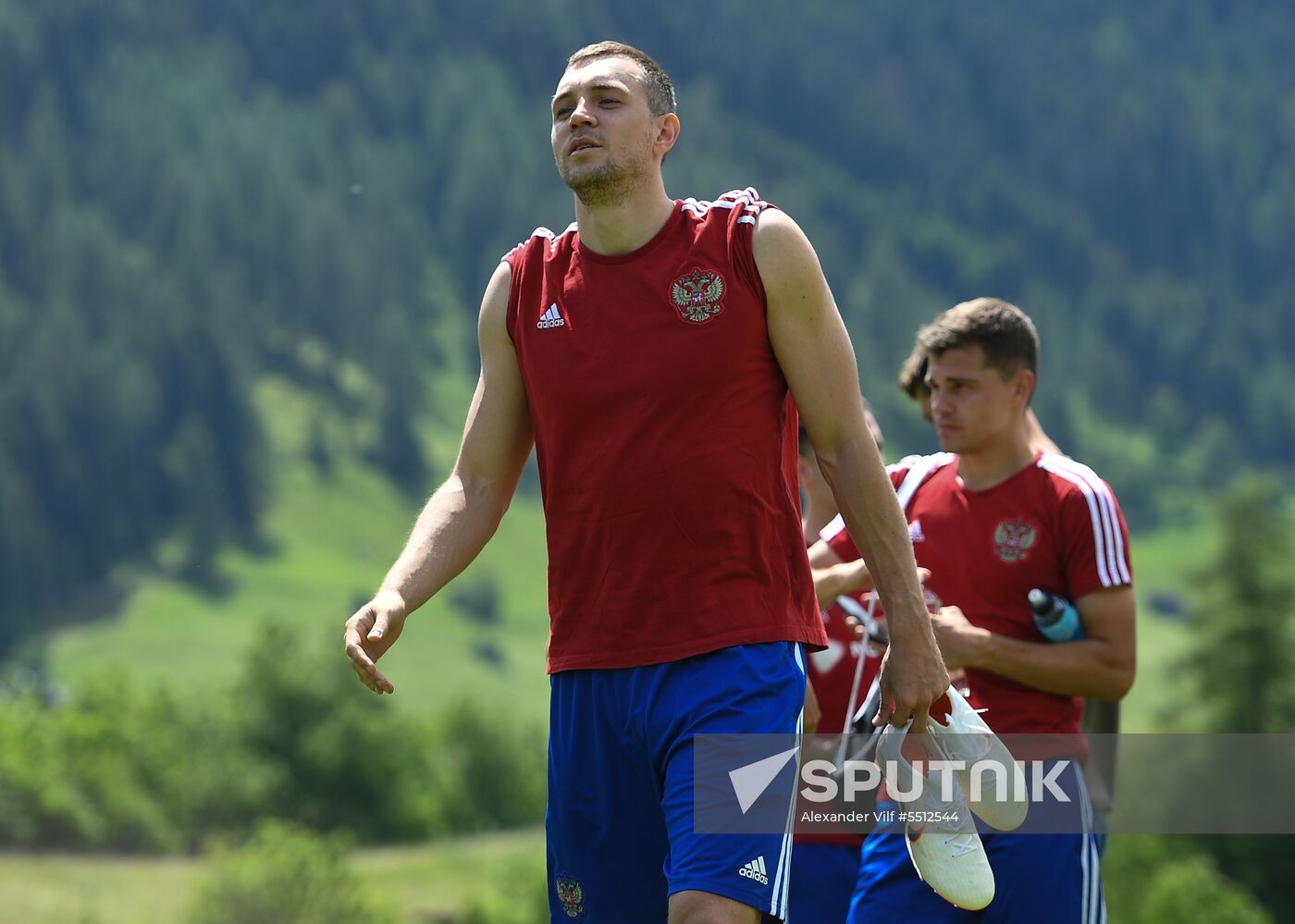 Training session of the Russian national football team