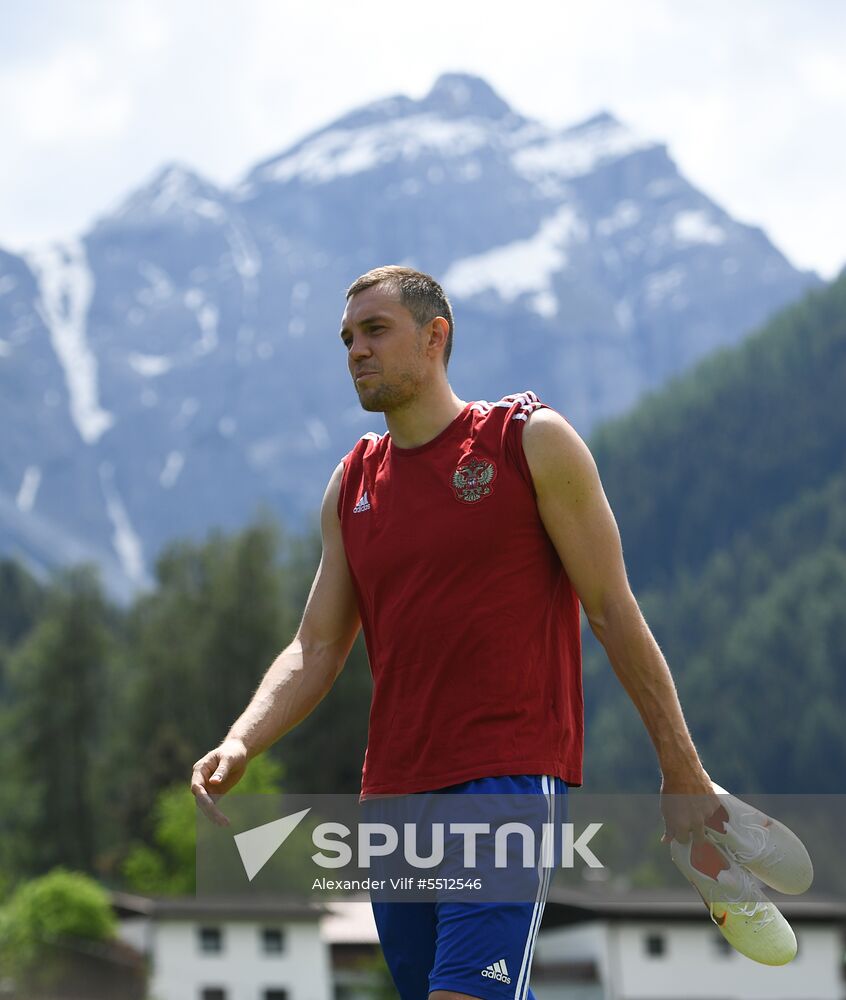 Training session of Russian national football team