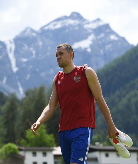 Training session of Russian national football team