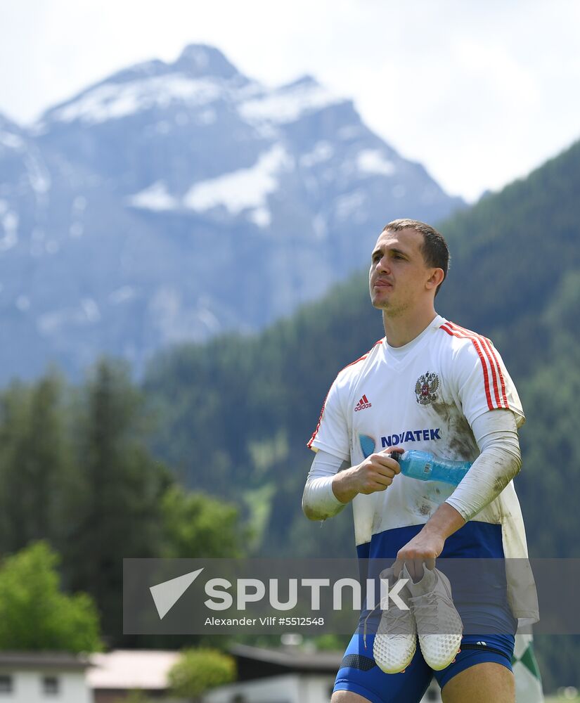 Training session of Russian national football team