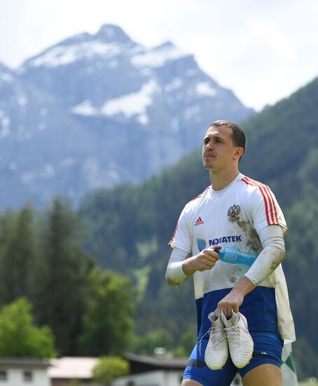 Training session of Russian national football team