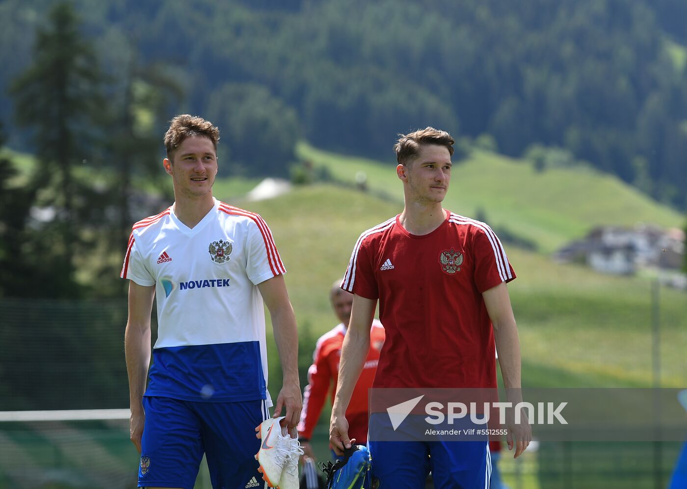 Training session of Russian national football team