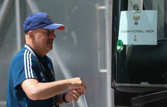 Training session of Russian national football team